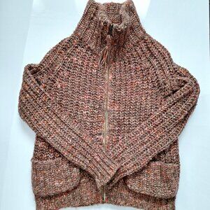 Wilfred Free Zip Up Wool Blend Cardigan with Pockets